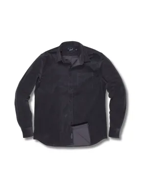 Cozy Vibe Clean Cut Sutherland Stretch Corduroy Shirt - Pewter *