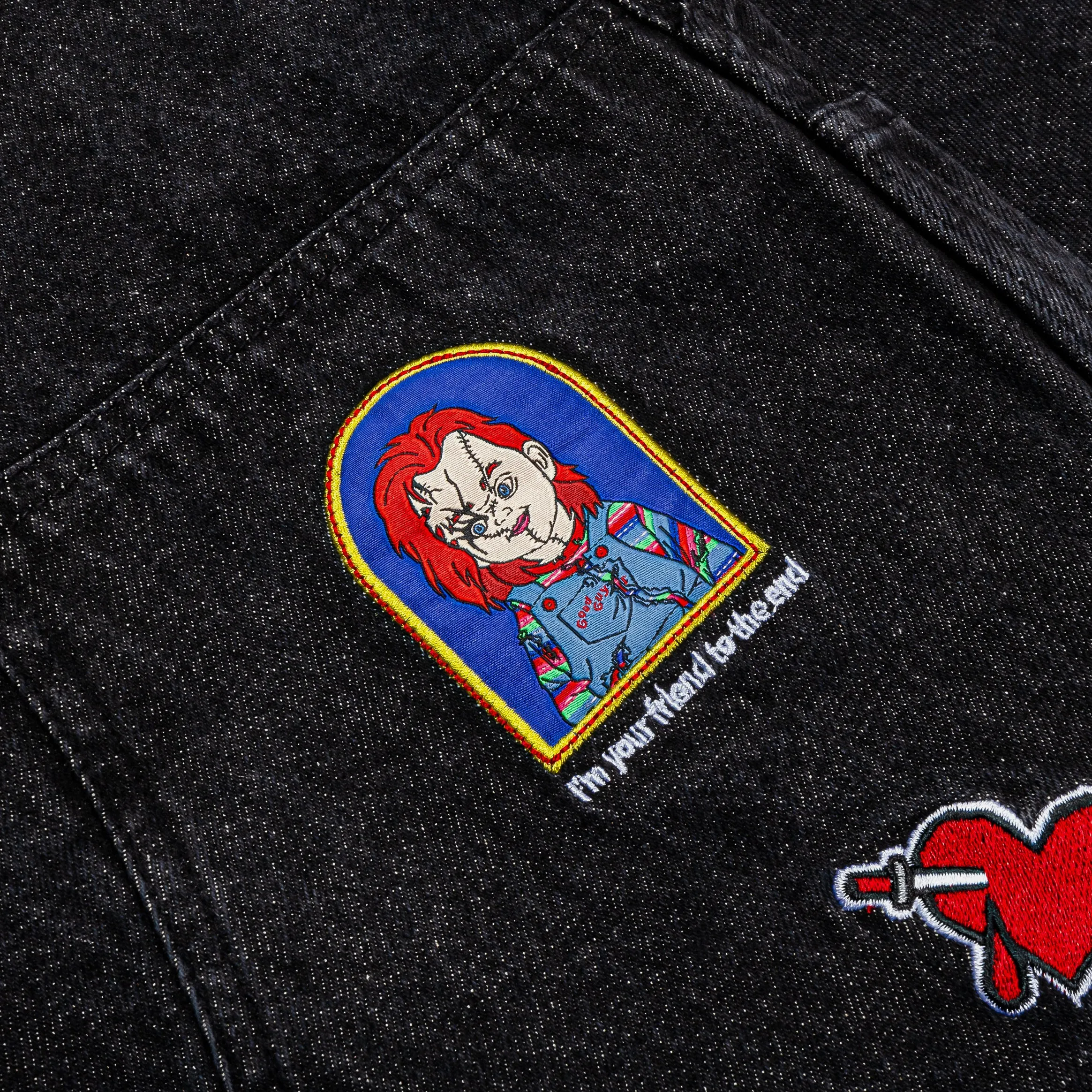 SP x Chucky Good Guys Double Knee Mens Pants (Black/Red) Tight Cut All terrain