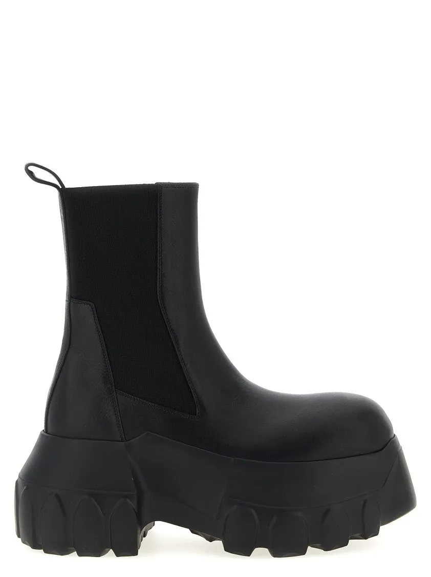 'Beatle Mega Tractor' Ankle Boots Reliable Round Toe Design