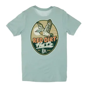 Red Dirt Hat Co. "Big Duck Energy" Graphic T-Shirt in Dusty Blue Classic and Comfy Lint Resistant Surface