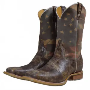 Men's Land Of The Free Boots In Marbled Brown Vamp standard fit