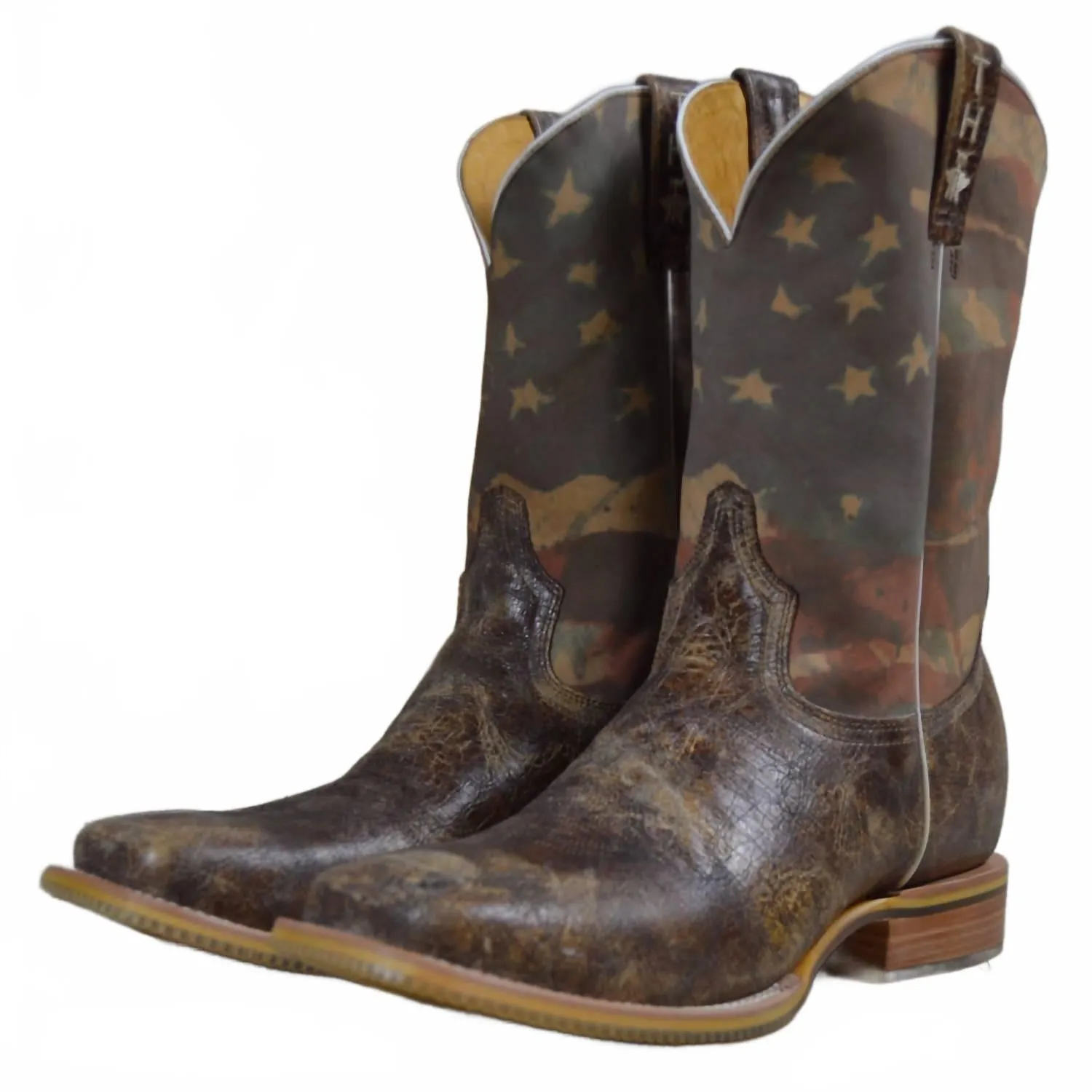 Men's Land Of The Free Boots In Marbled Brown Vamp standard fit