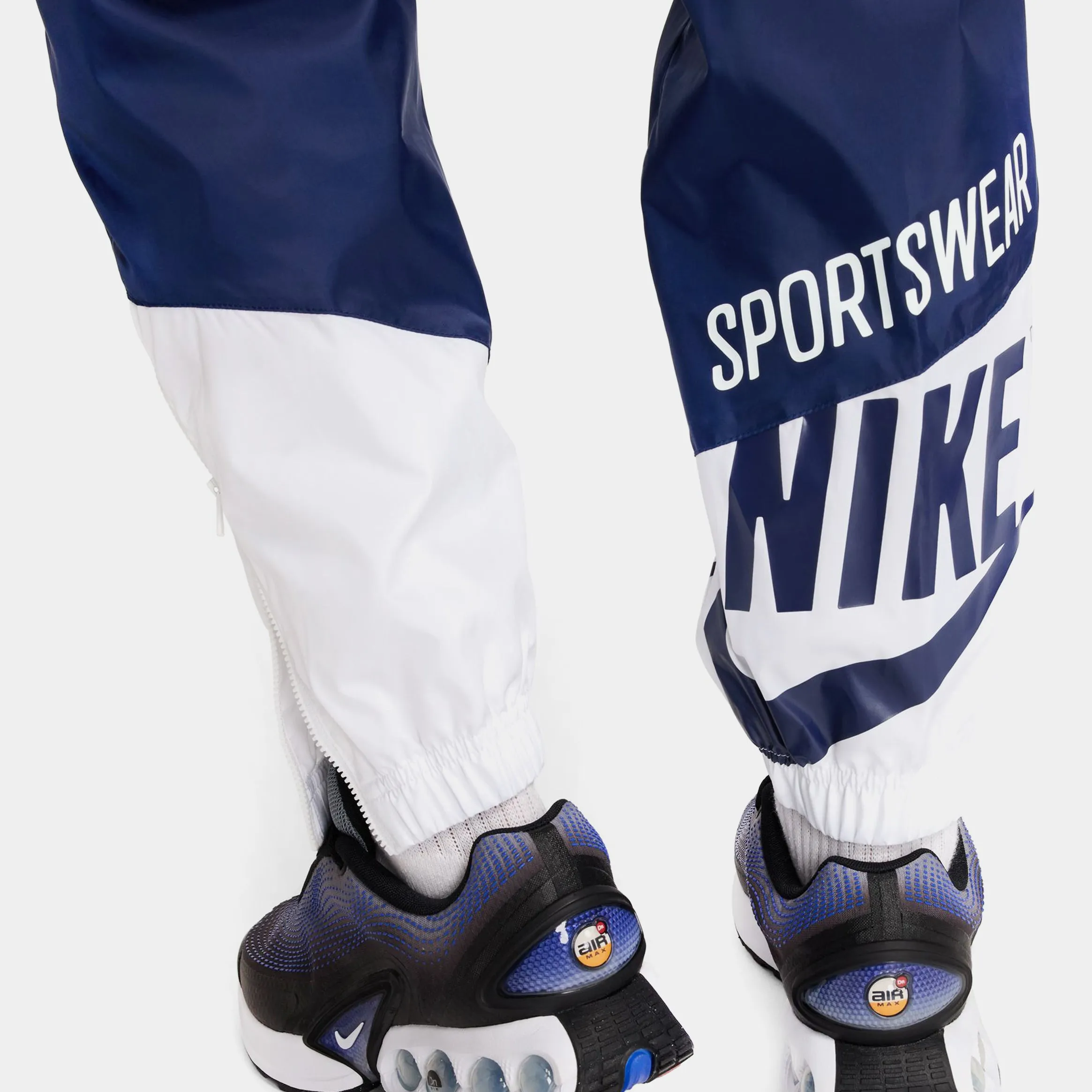 Windrunner Lined Woven Mens Pants (Blue Void/White/Sail) SecureZipperClosures