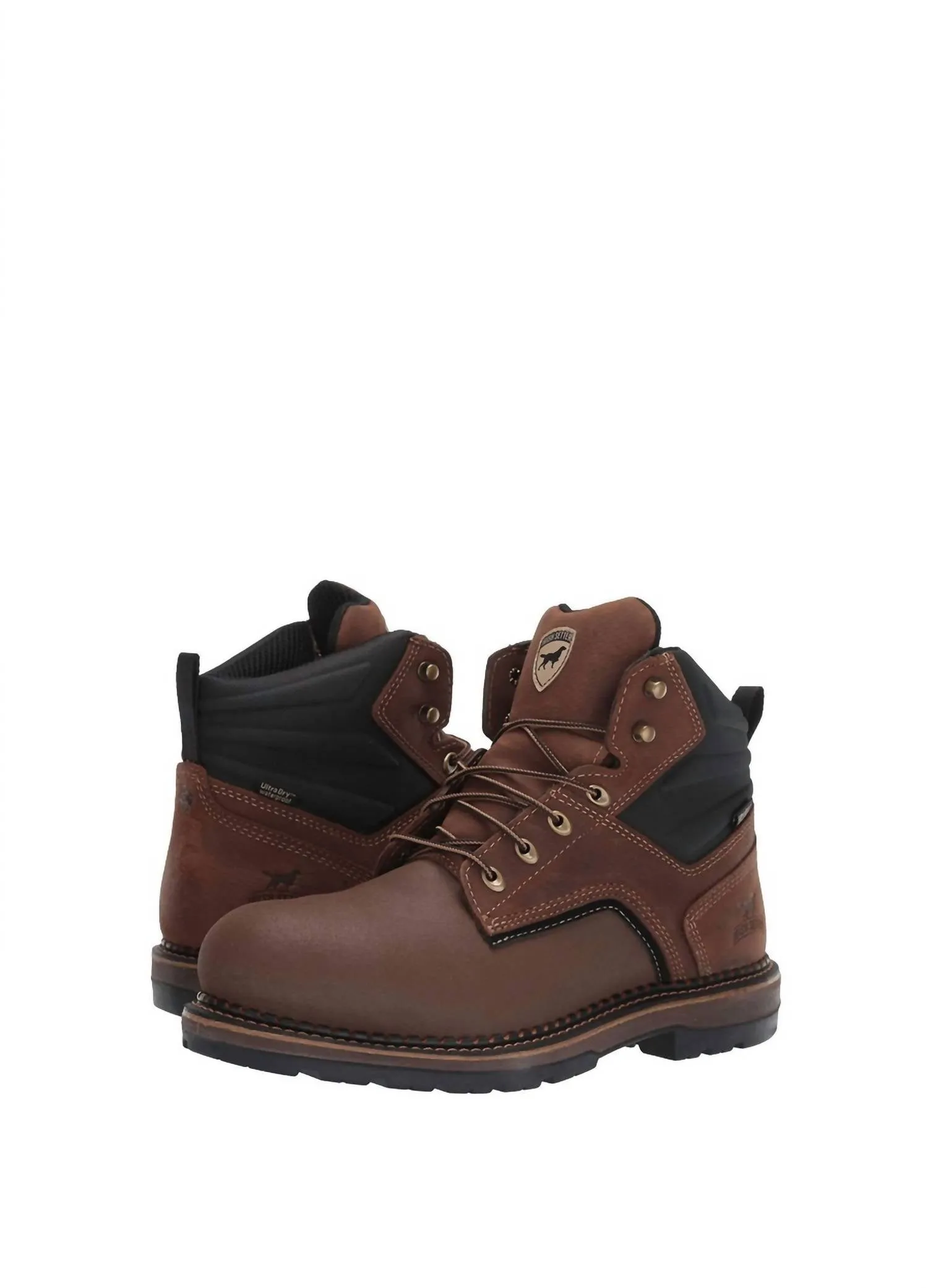Hand Burnished Finish American Prep Men Ramsey 2.0 6" Alloy Toe Waterproof Work Boots In Brown
