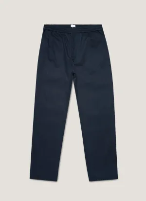 Modern Utility Men's Cotton Cashmere Drawstring Trouser in Navy