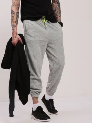 Men's Grey Solid Jogger Relaxed Design Wear