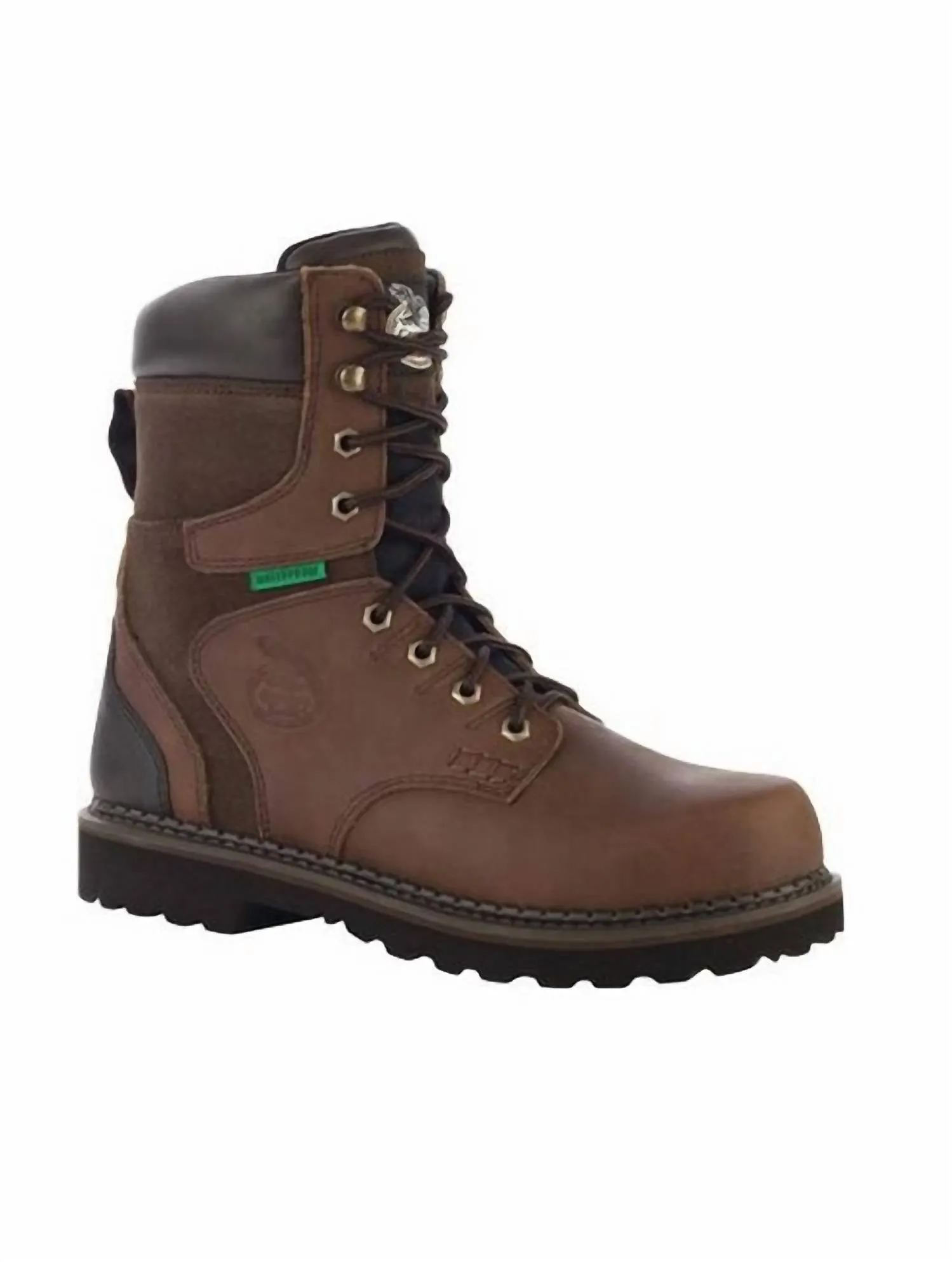 Icon Fit Men's Brookville Steel Toe Waterproof Work Boot - Wide Width In Dark Brown