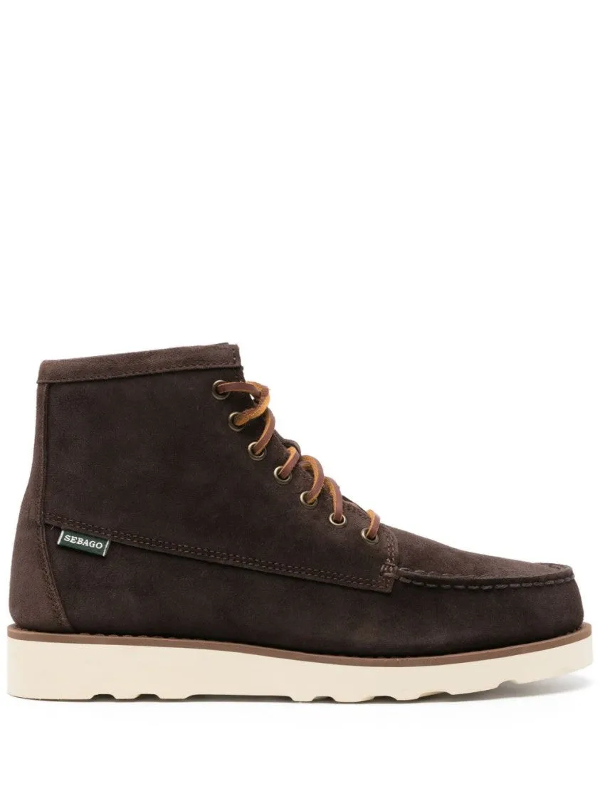 retro look Cedar Brown Calf Suede Desert Boots
