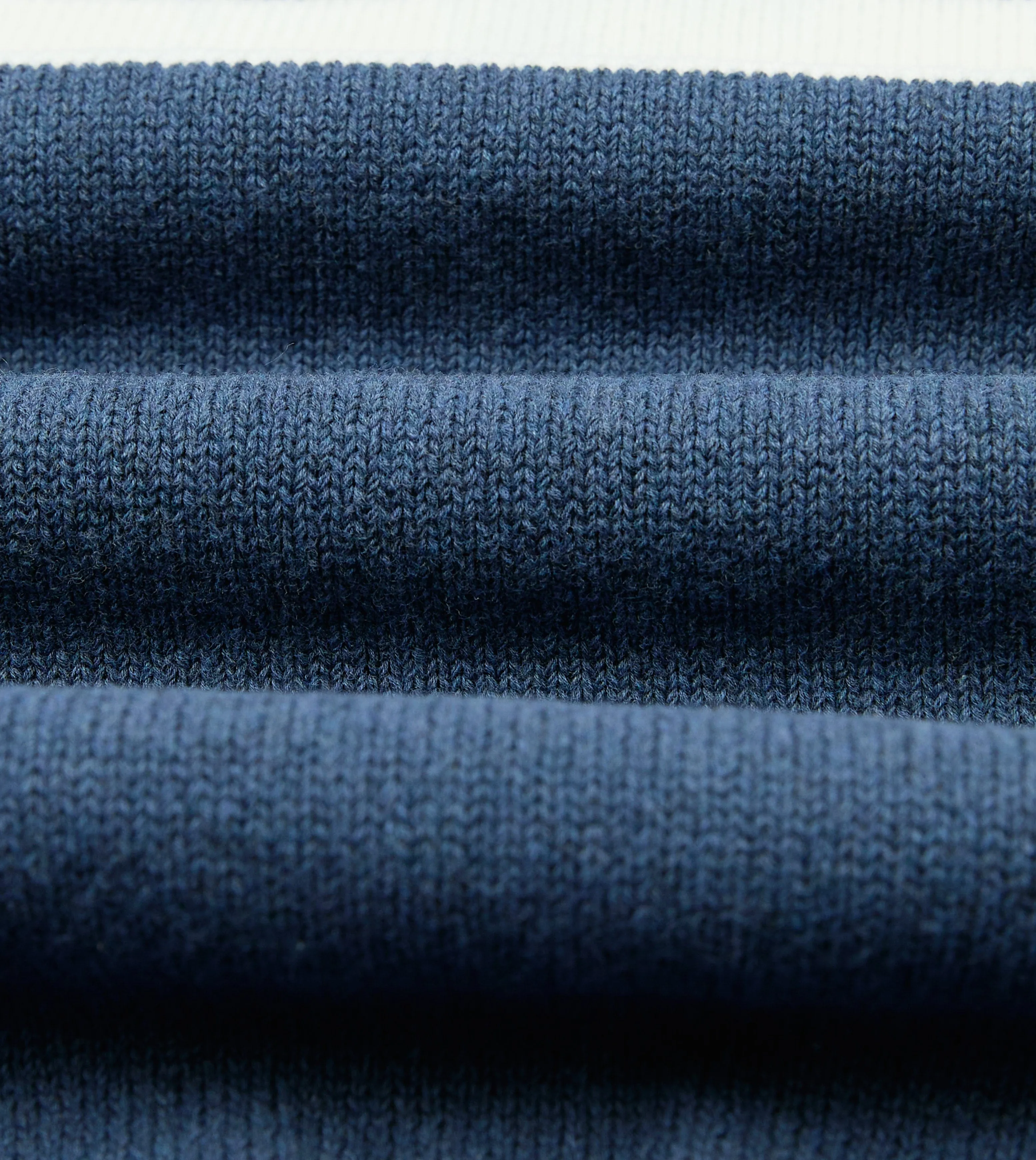 Quick drying material Multi Panel Blue Stripe Knitted Crepe Cotton Short-Sleeve Polo Shirt