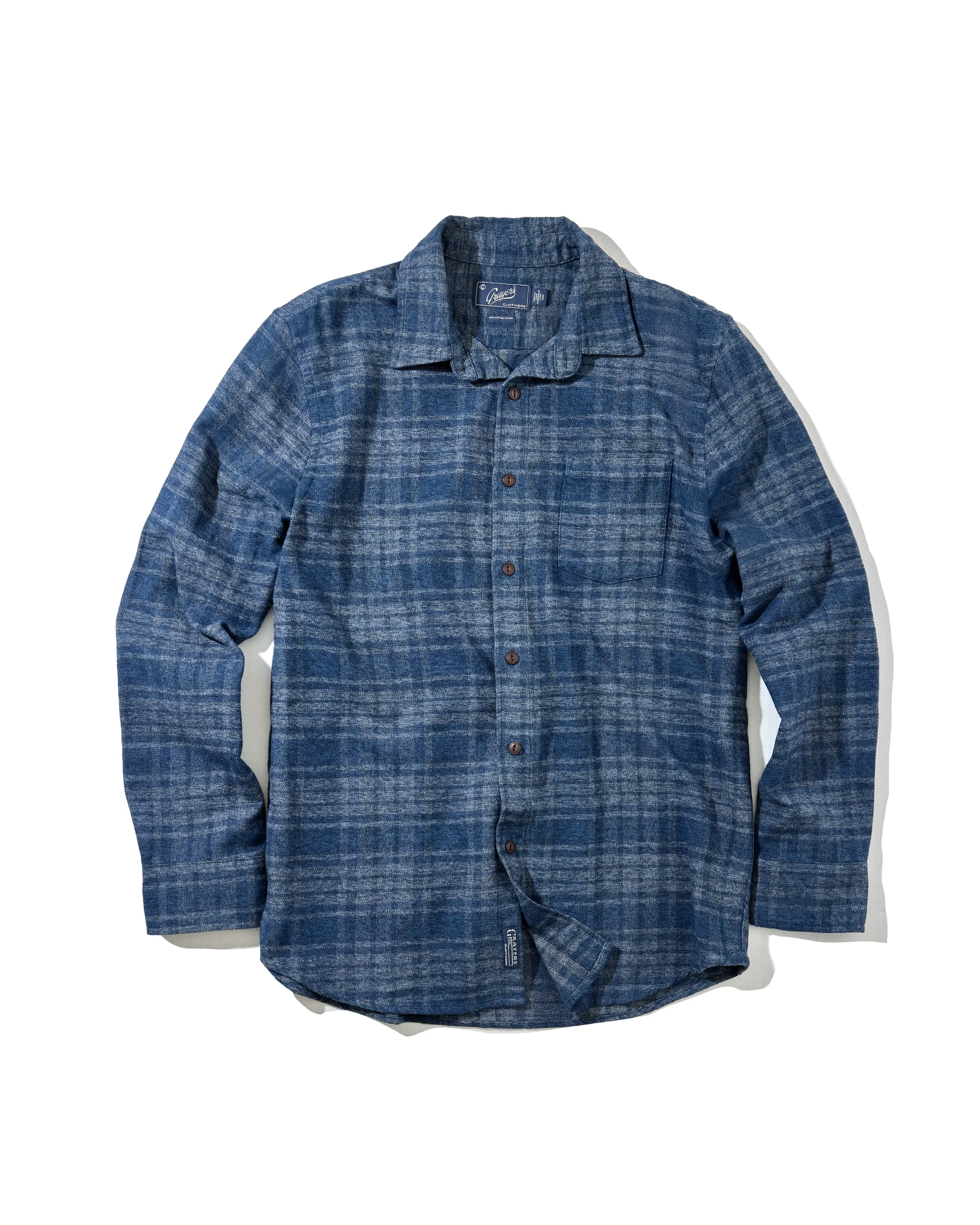 Jaspe Midweight Flannel - Blue Hues Eco friendly materials Cool Fit