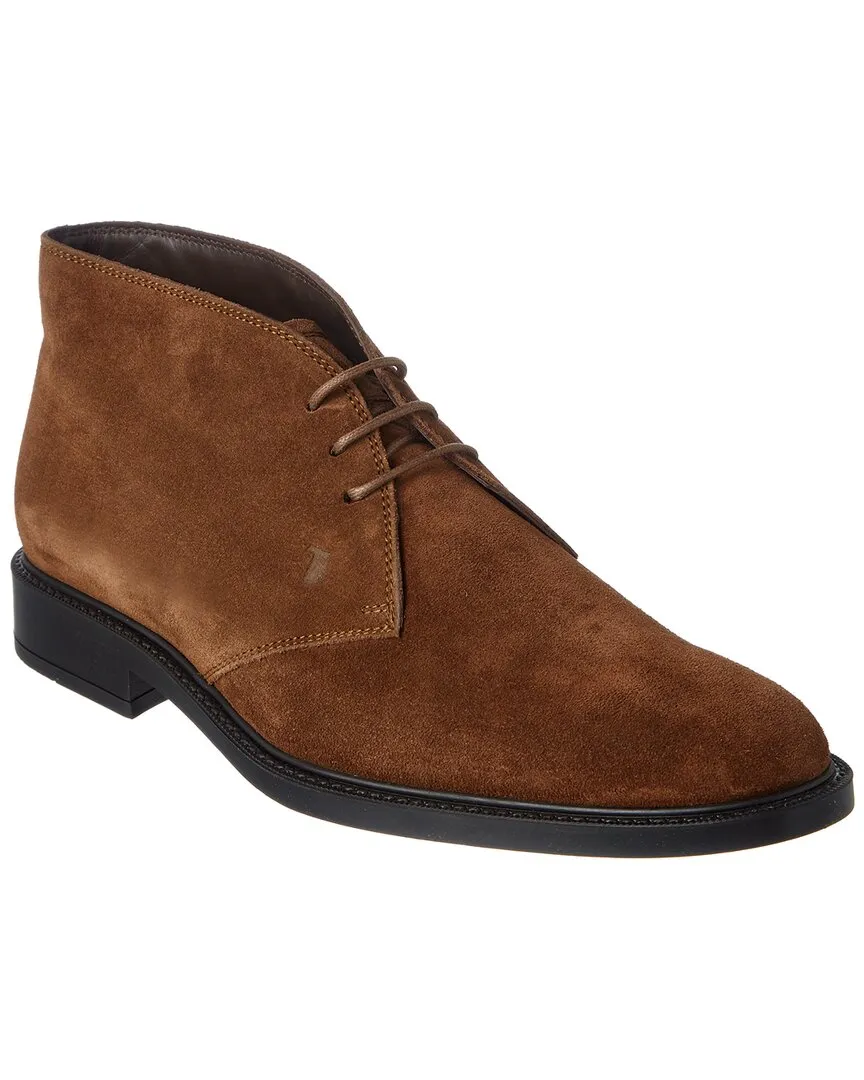 TOD??s Suede Ankle Boot Lace Up Style