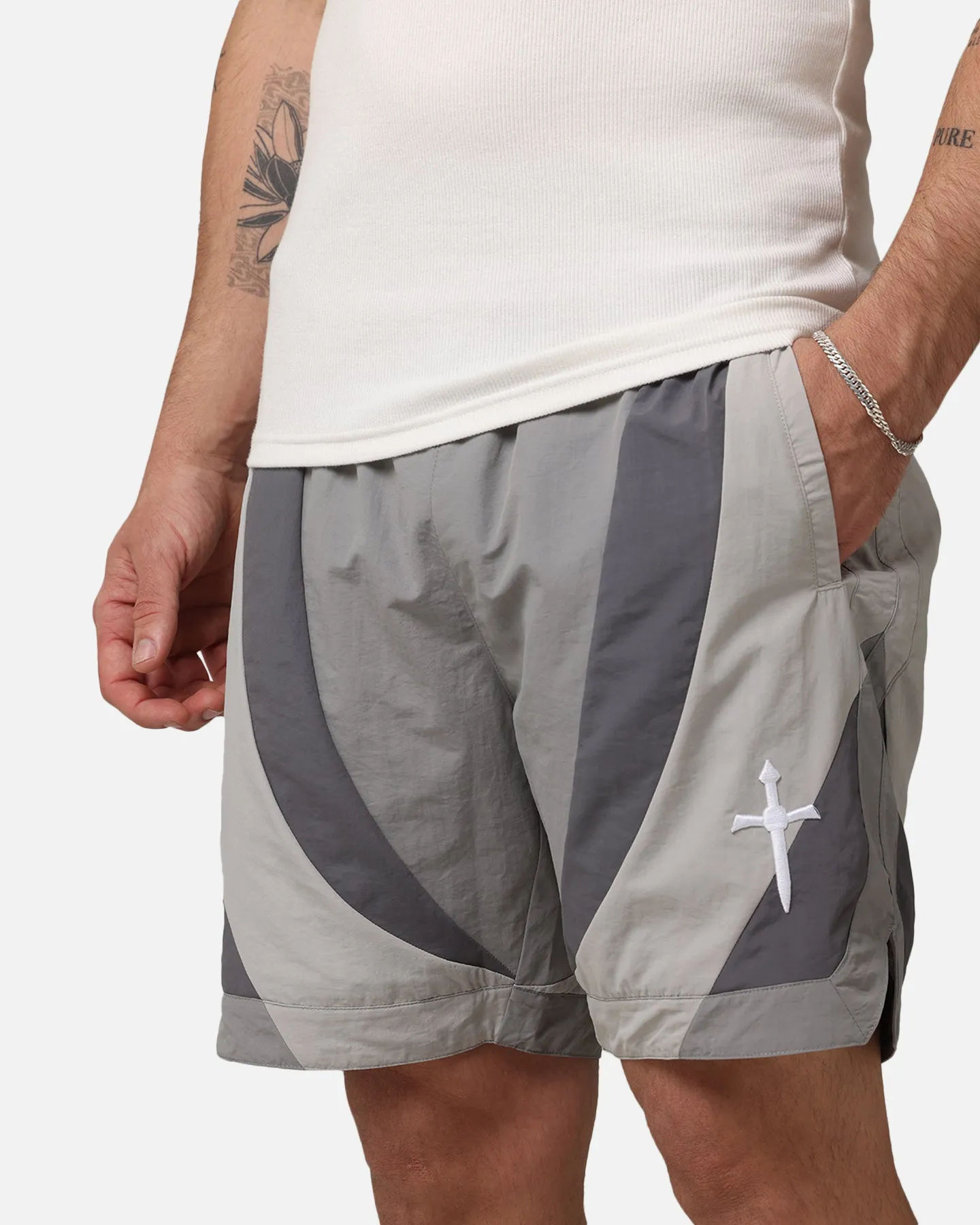 Linen shorts Saint Morta Holy Grail Nylon Shorts Grey