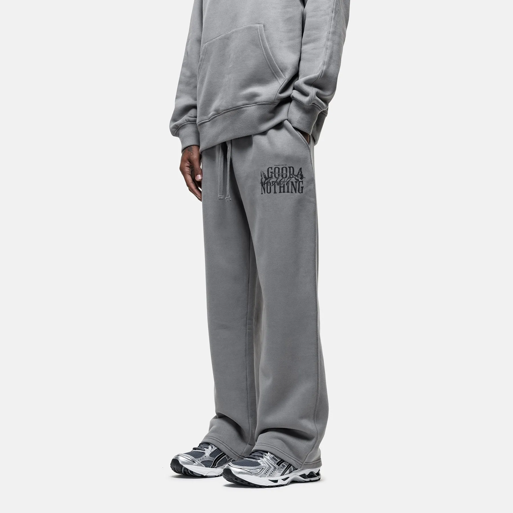 Comfy Waistband Dakota Butterfly Grey Sweatpants