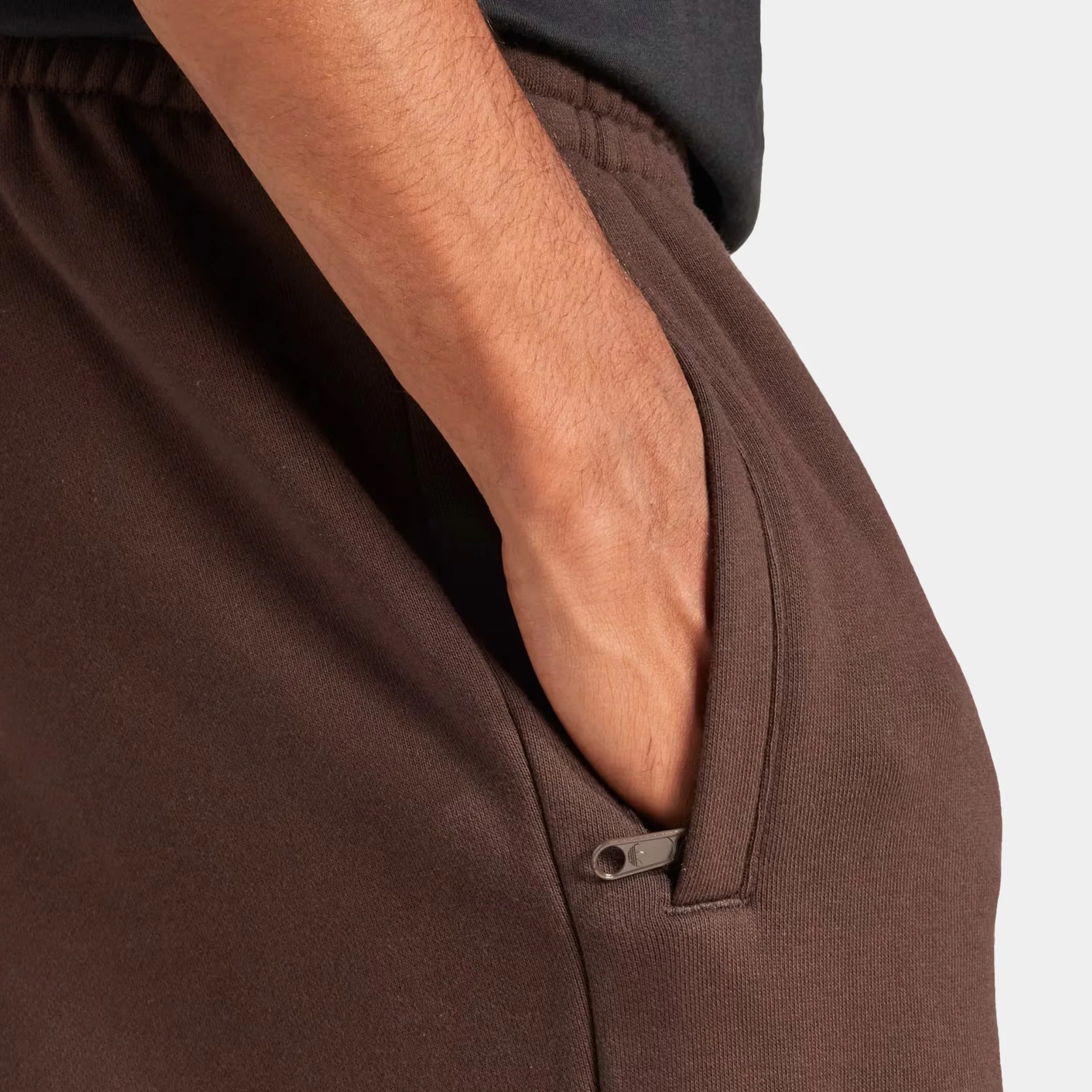 Wrinkle Resistant Varsity Essentials Pants Mens Sweatpants (Brown/White)