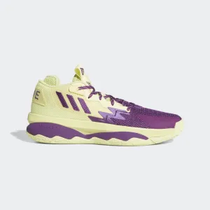 adidas DAME 8 Shoes | Yellow-Purple | Men's Adaptive Midfoot Lockdown Comfortable Forefoot