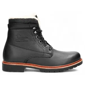 P03 Aviator - Men's Black Leather Ankle Boots Urban Cool