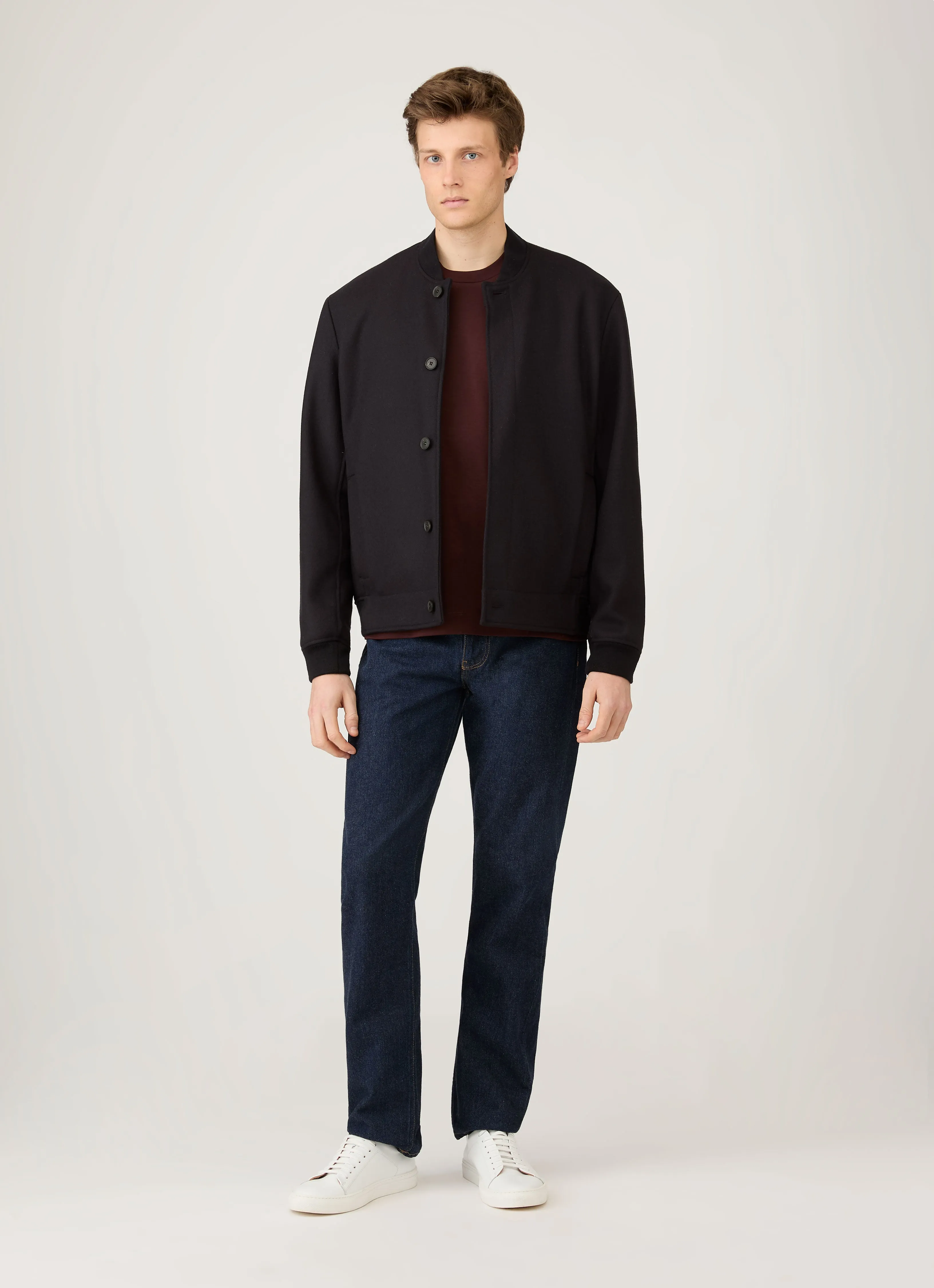 Light and Soft All Day Wear Men's Long Sleeve Heavyweight T-shirt in Bakelite