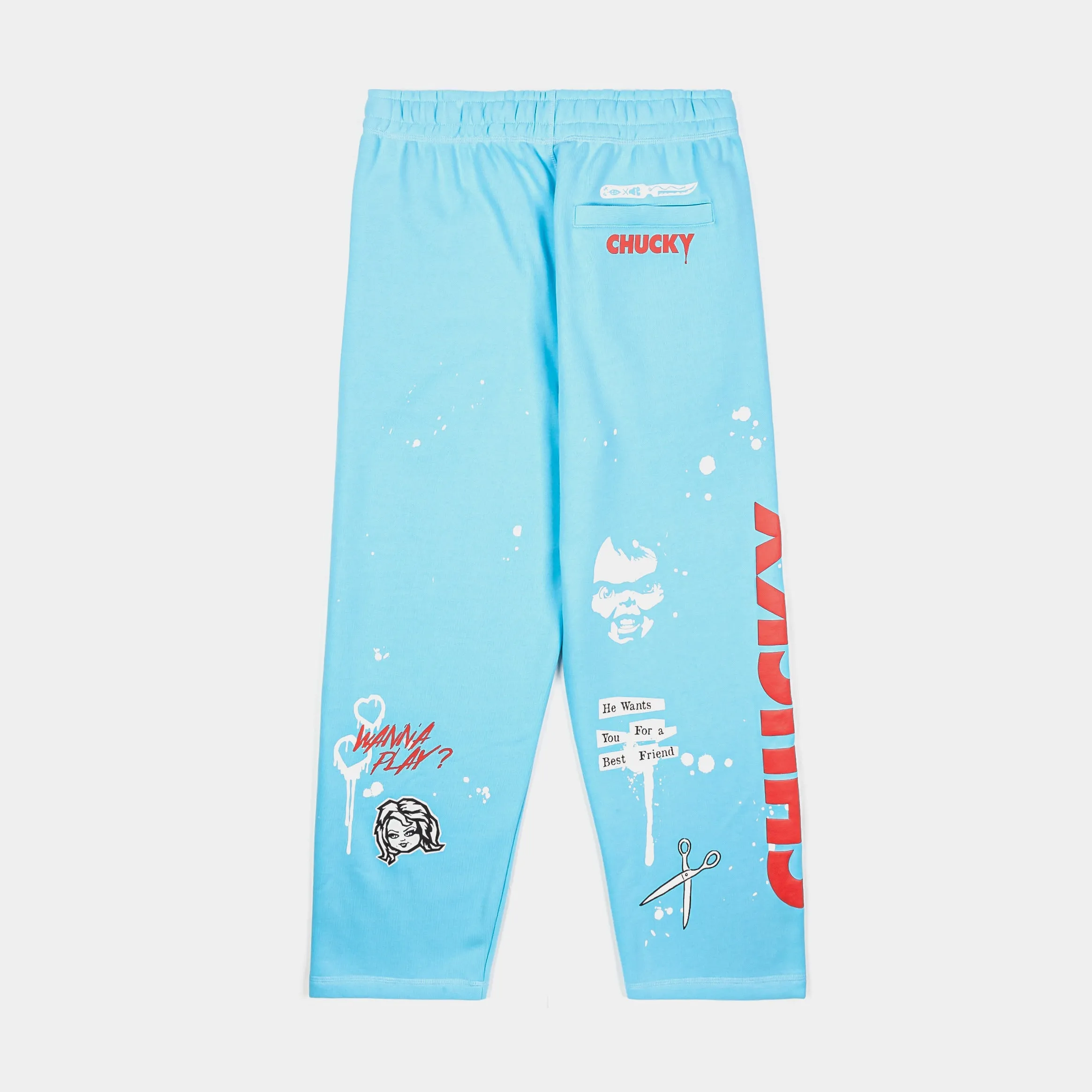 Comfort Style Water resistant coating SP x Chucky Wanna Play Mens Sweatpants (Blue/Red)