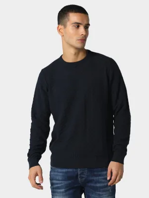 Delvin Navy Knitwear Street Comfort Non Chafing Fabric