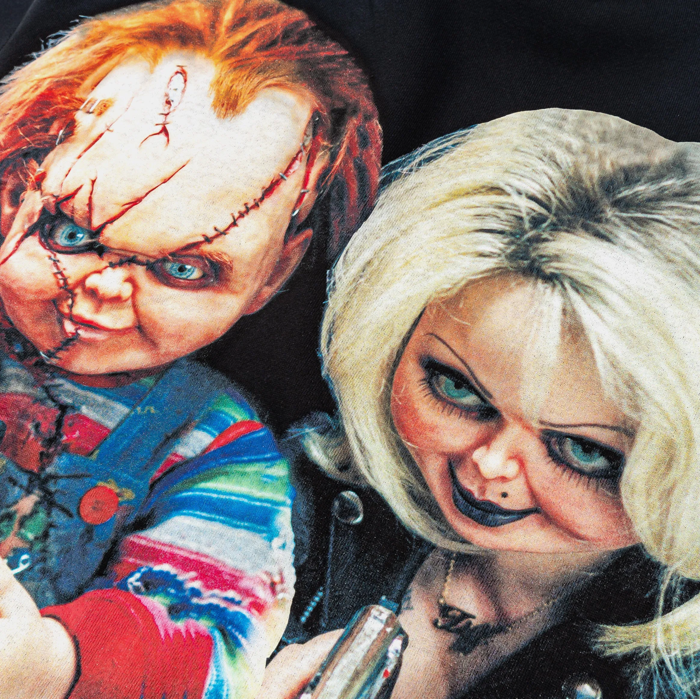 Classic Hoodie Seasonal Trend SP x Chucky Heart Washed Pullover Mens Hoodie (Black/Blue)