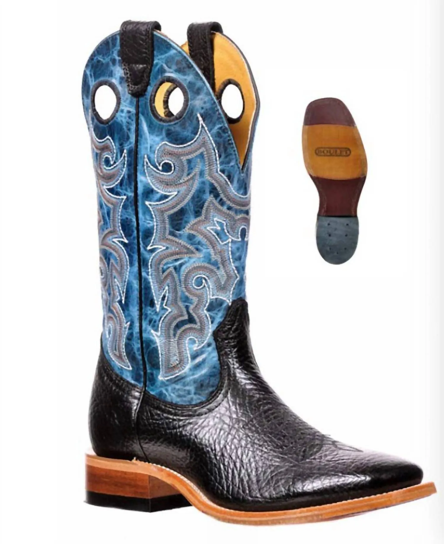 Men's Hybrid Sole Boot In Black/cobalt perfect size