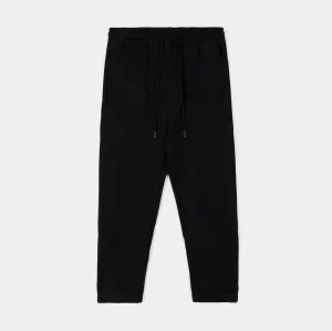 Soft Fleece Jogger Mens Pants (Black) Elastic Free Cuffs