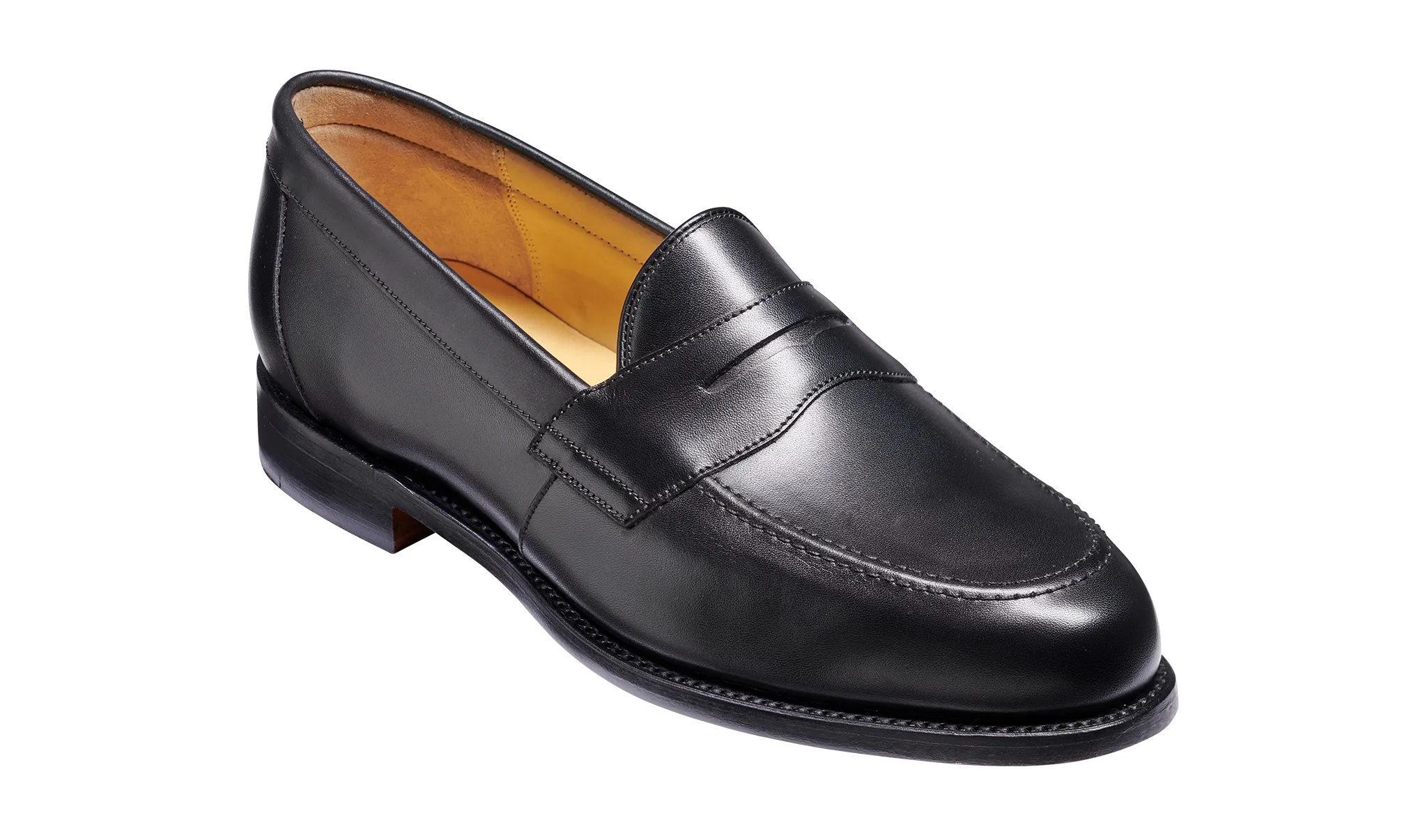 All Sure Quick Go Portsmouth - Black Calf Penny Loafer