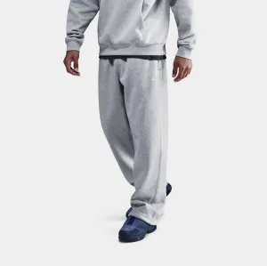 Solo Swoosh Open Hem Trousers Mens Pants (Dark Grey Heather/Light Smoke Grey/White) Flex Movement