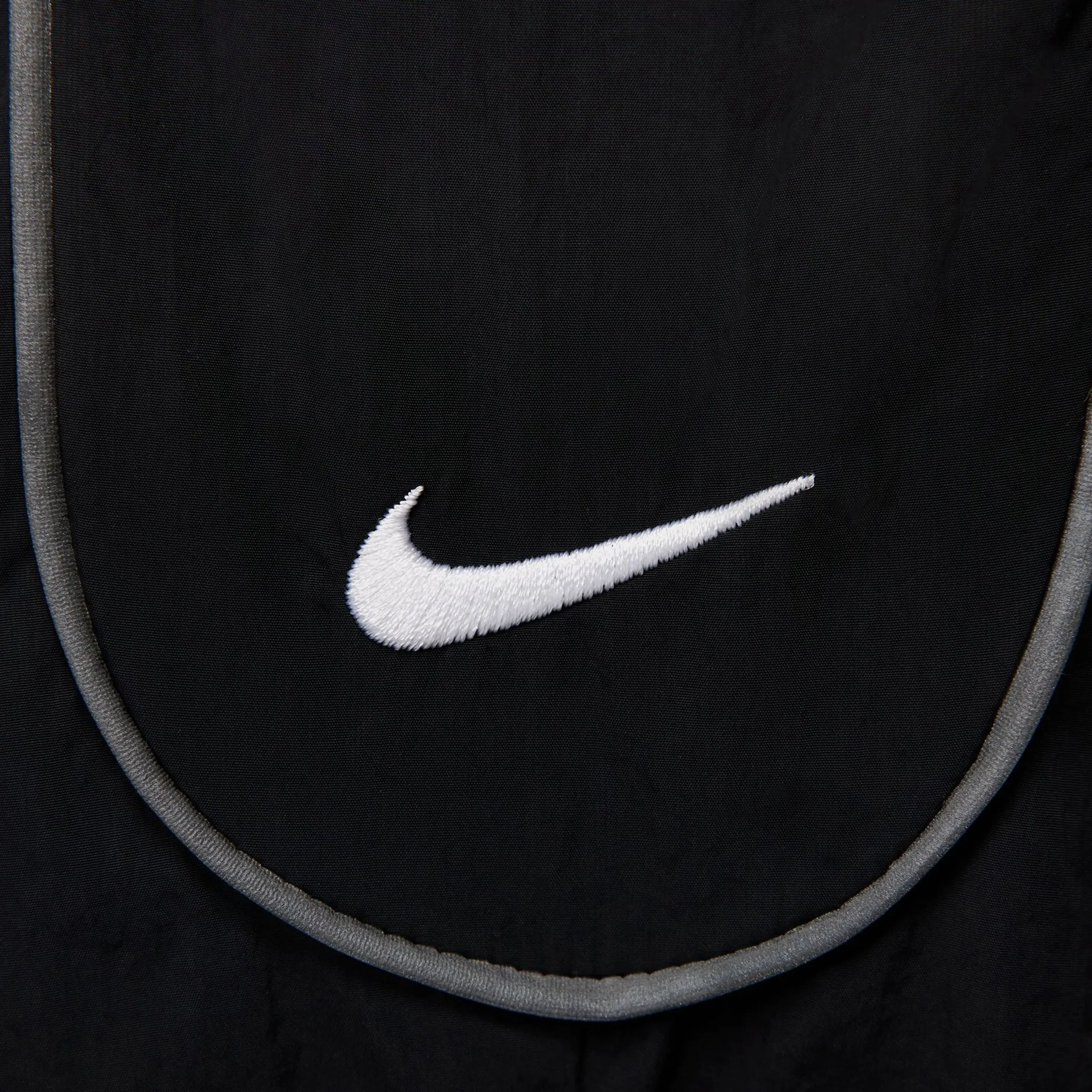 Solo Swoosh Woven Mens Track Pants (Black/White) BreathableFabric