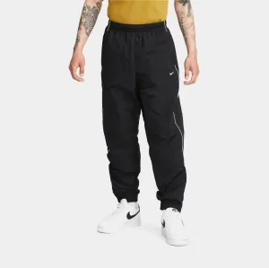 Versatile Waist QuickDryTechnology Solo Swoosh Woven Mens Track Pants (Black/White)