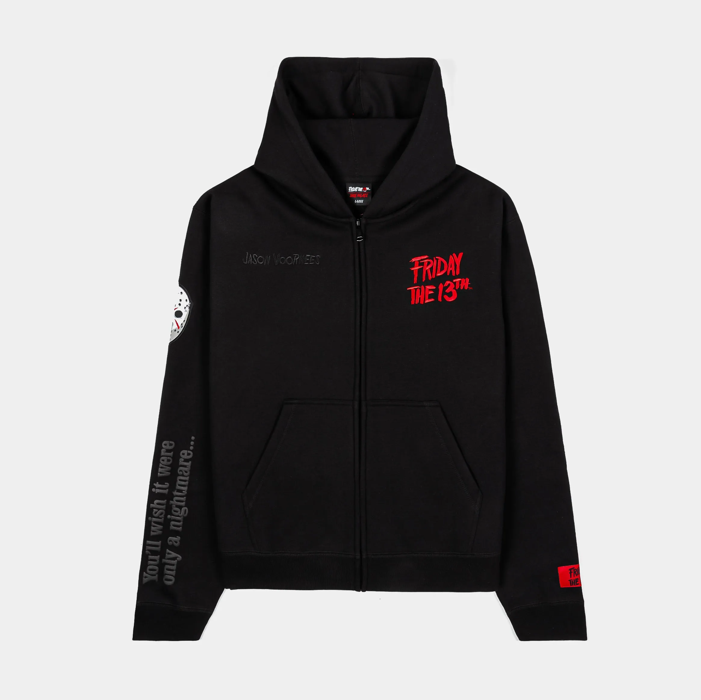 SP x Friday The 13th Nightmare Full Zip Mens Hoodie (Black/Red) Street Bold