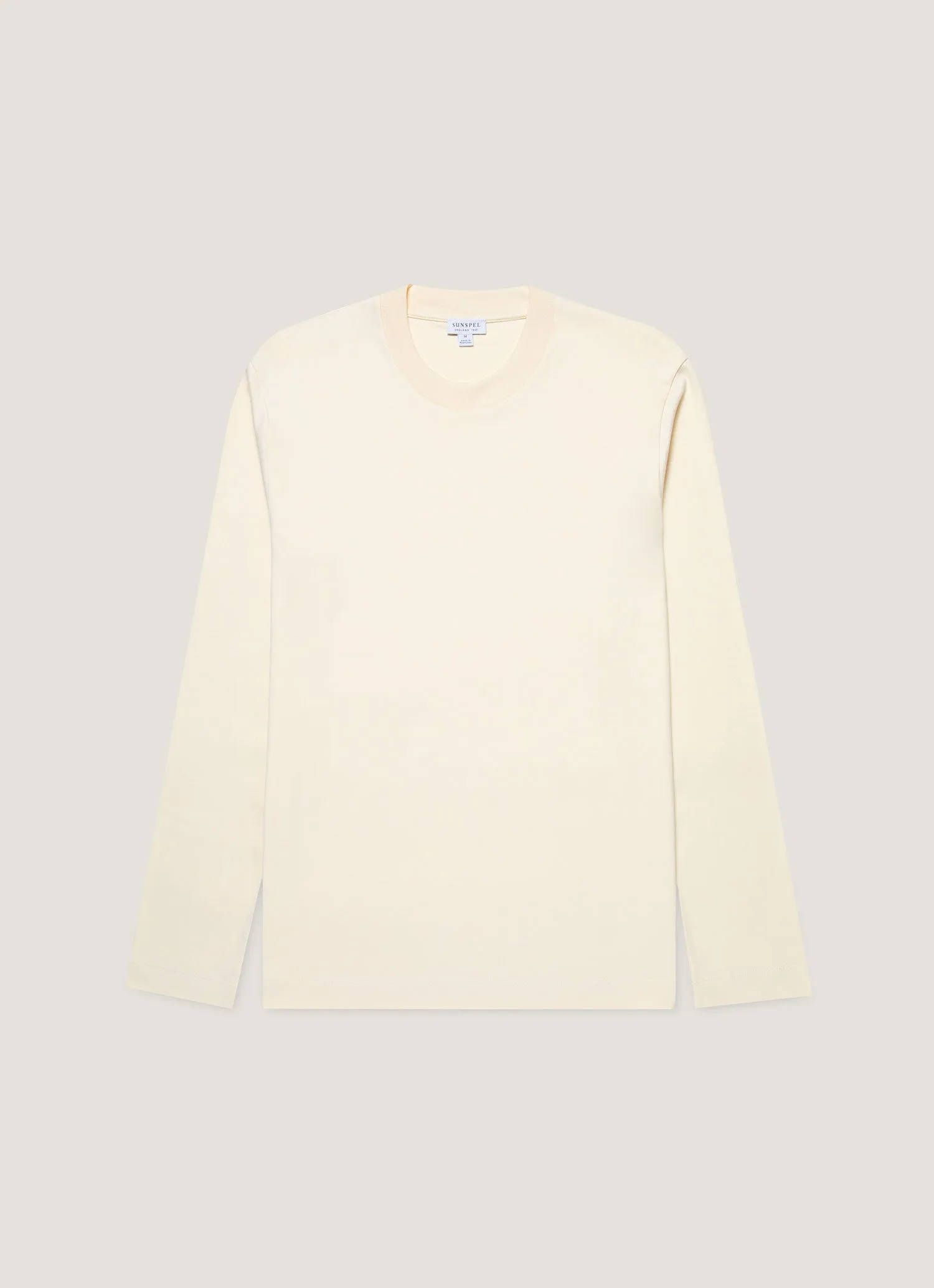 Men's Long Sleeve Heavyweight T-shirt in Undyed Cashmere combination