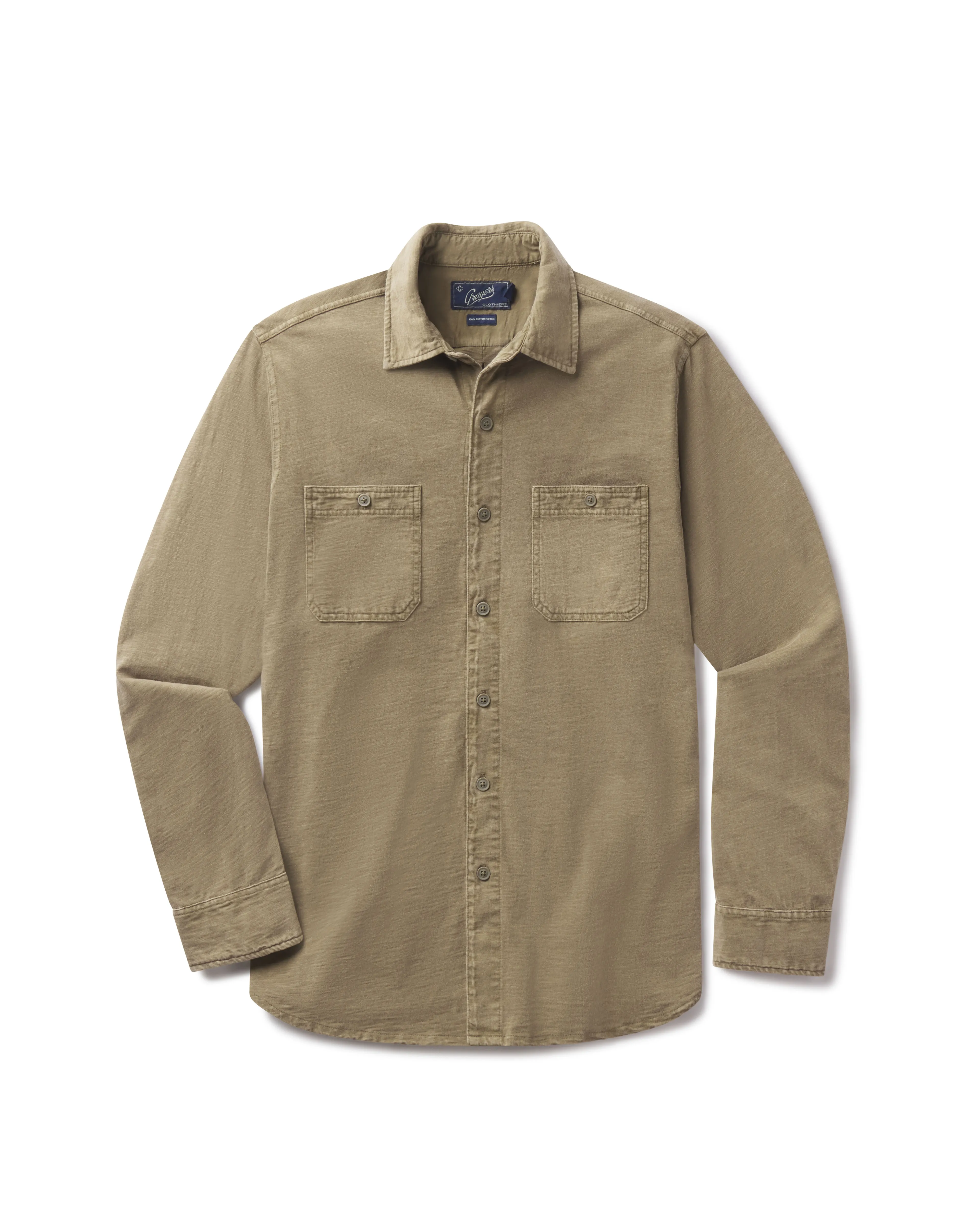 Flex Everyday Knit Shirt - Faded Olive Autumn coziness