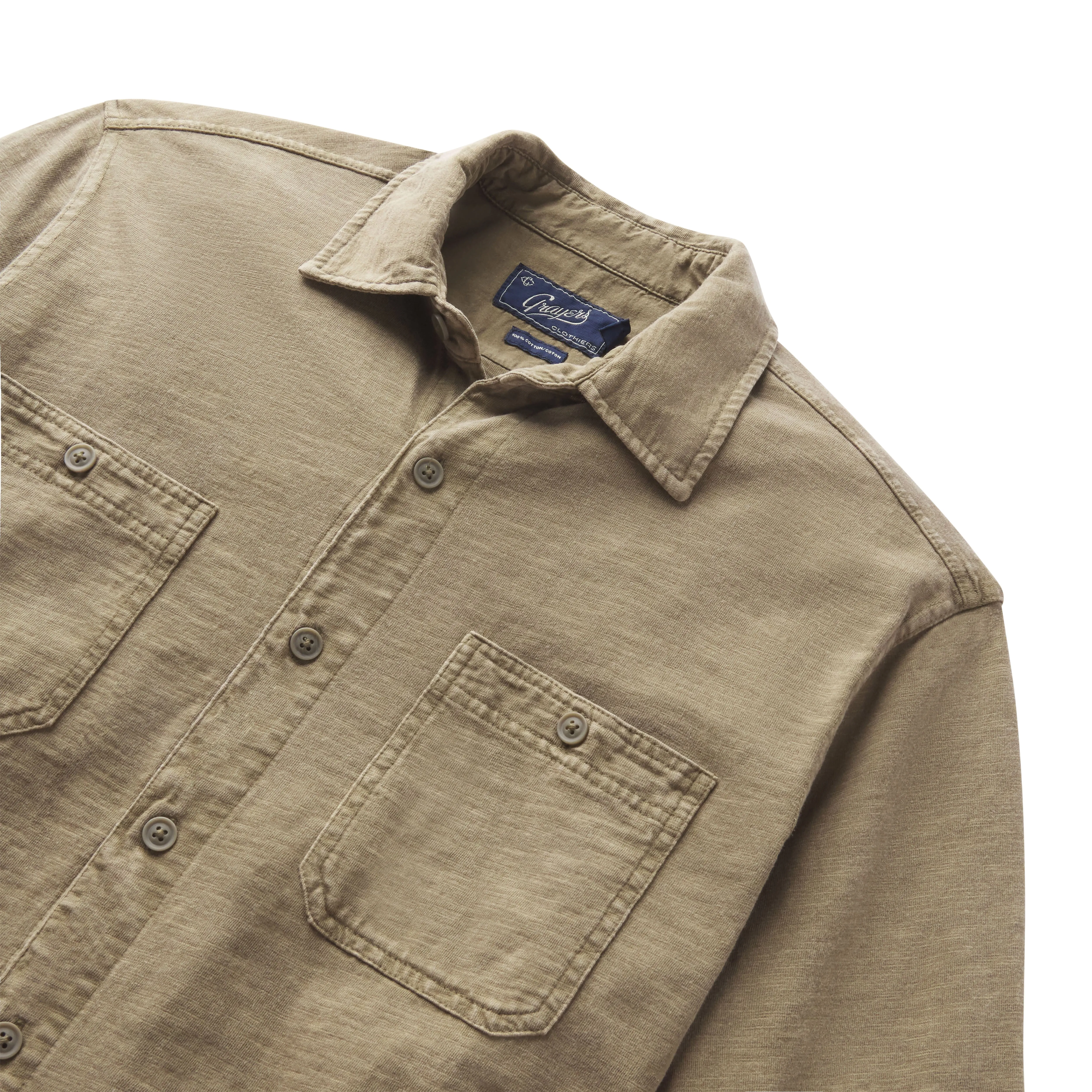 Flex Everyday Knit Shirt - Faded Olive OversizedSilhouette
