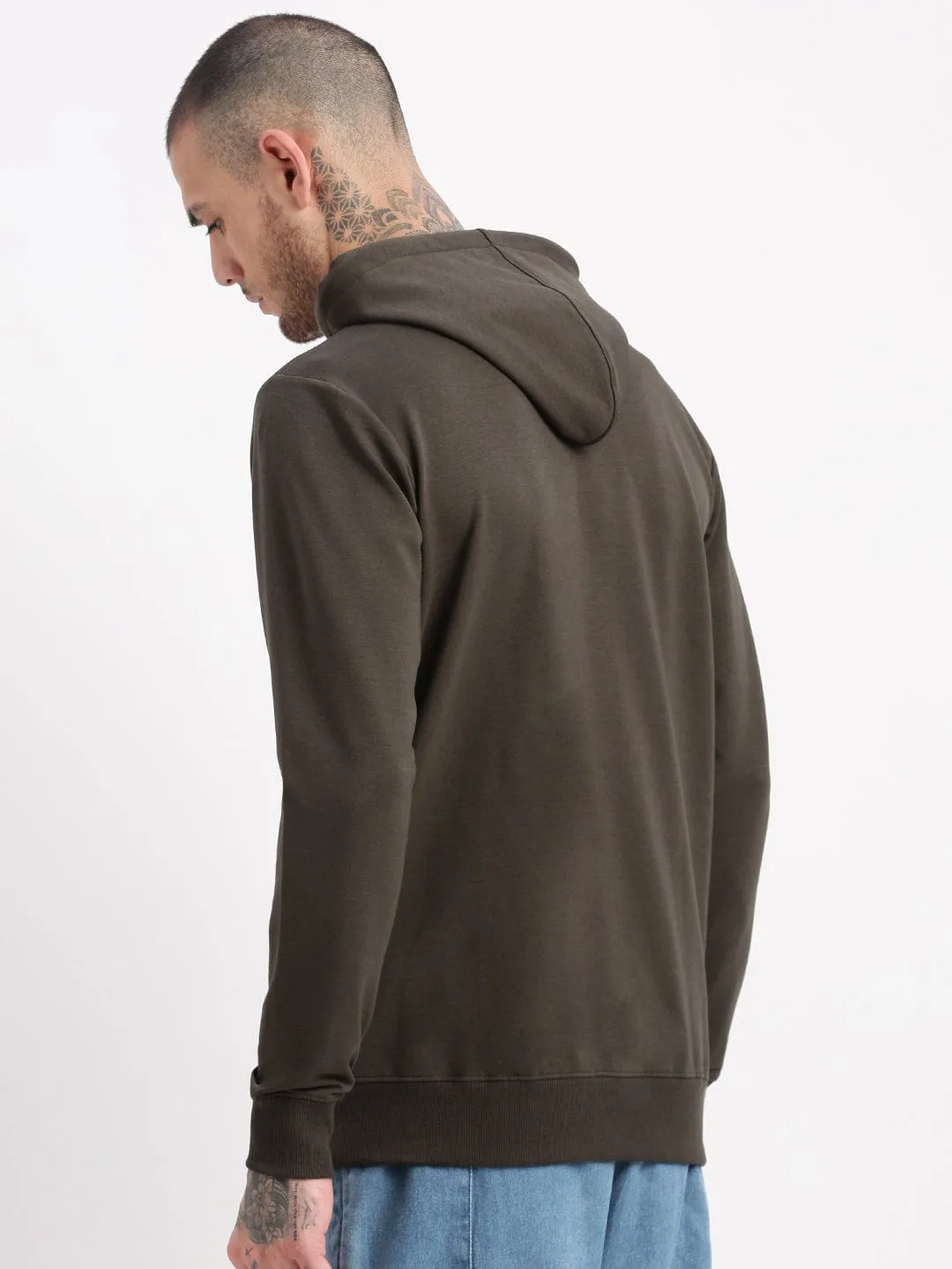 Everyday Comforts Men's Green Graphic Hoodie