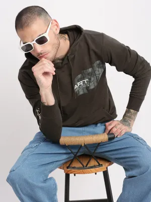 Relaxing Wear Layer Comfort Men's Green Graphic Hoodie