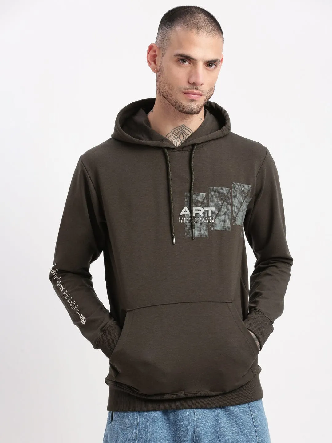 product business casual sophistication Men's Green Graphic Hoodie