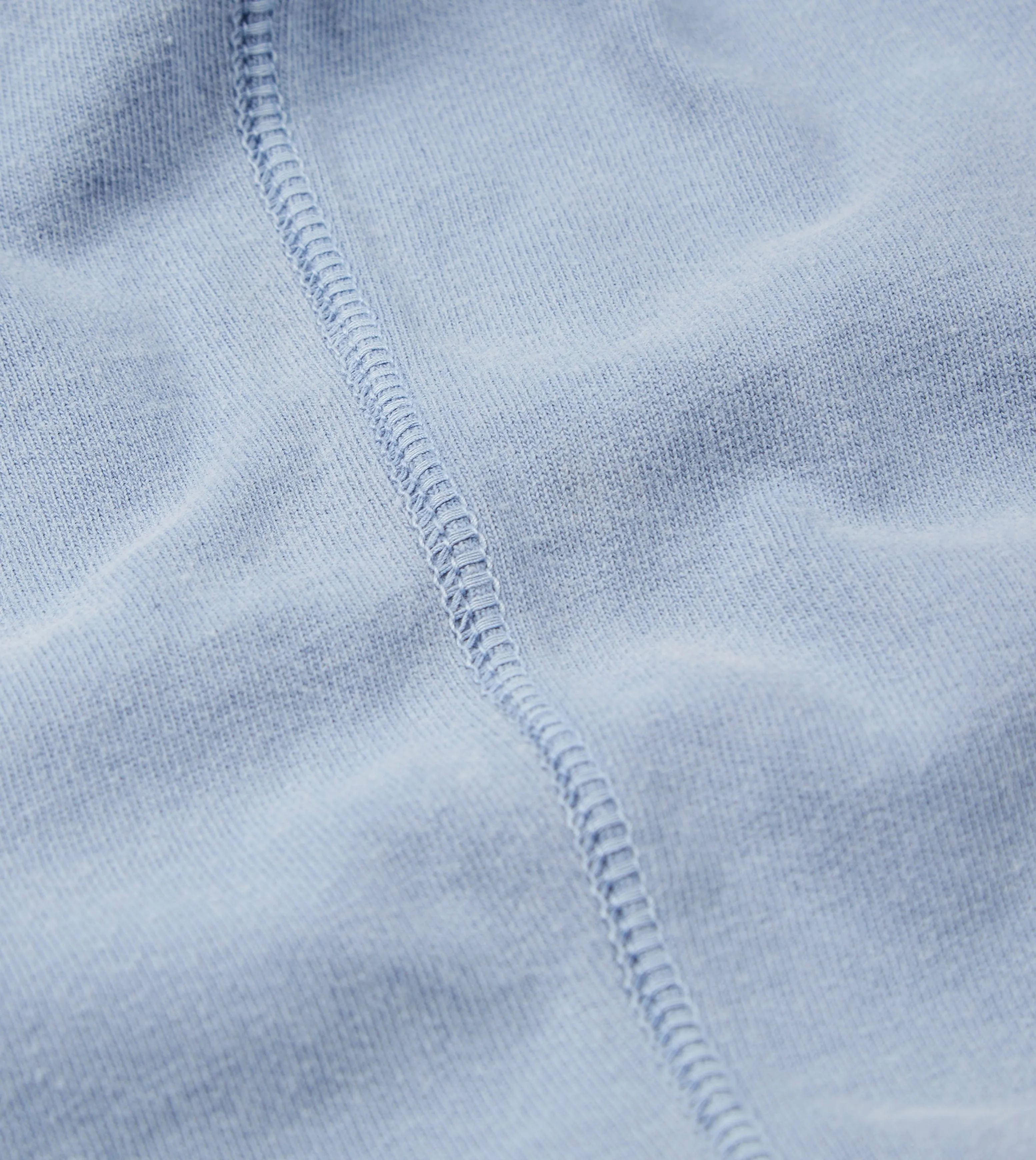 Light Indigo Cotton Crew Neck Hiking T-Shirt Relaxed Comfort Fit