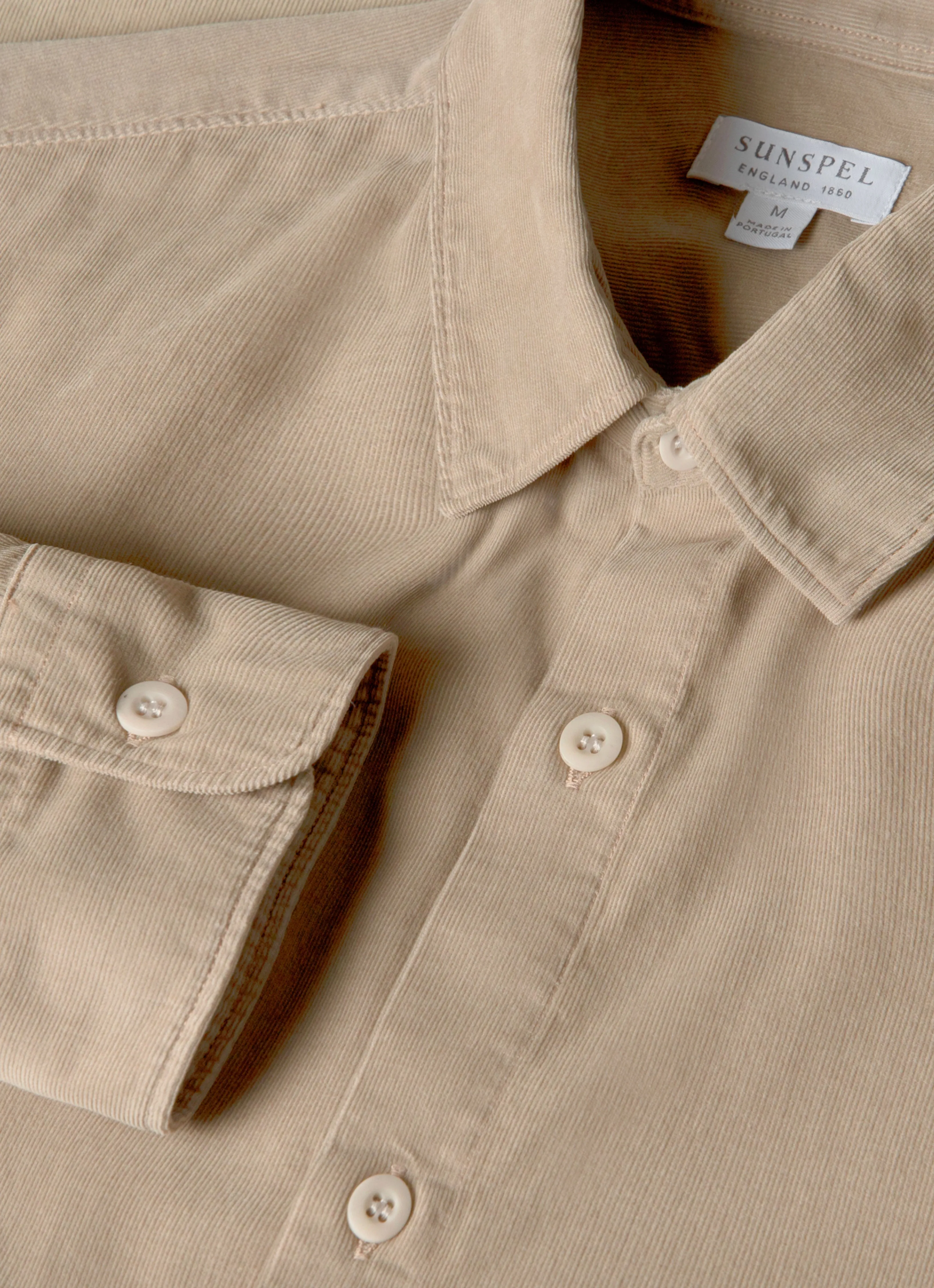 Anti-static Men's Fine Cord Shirt in Fog