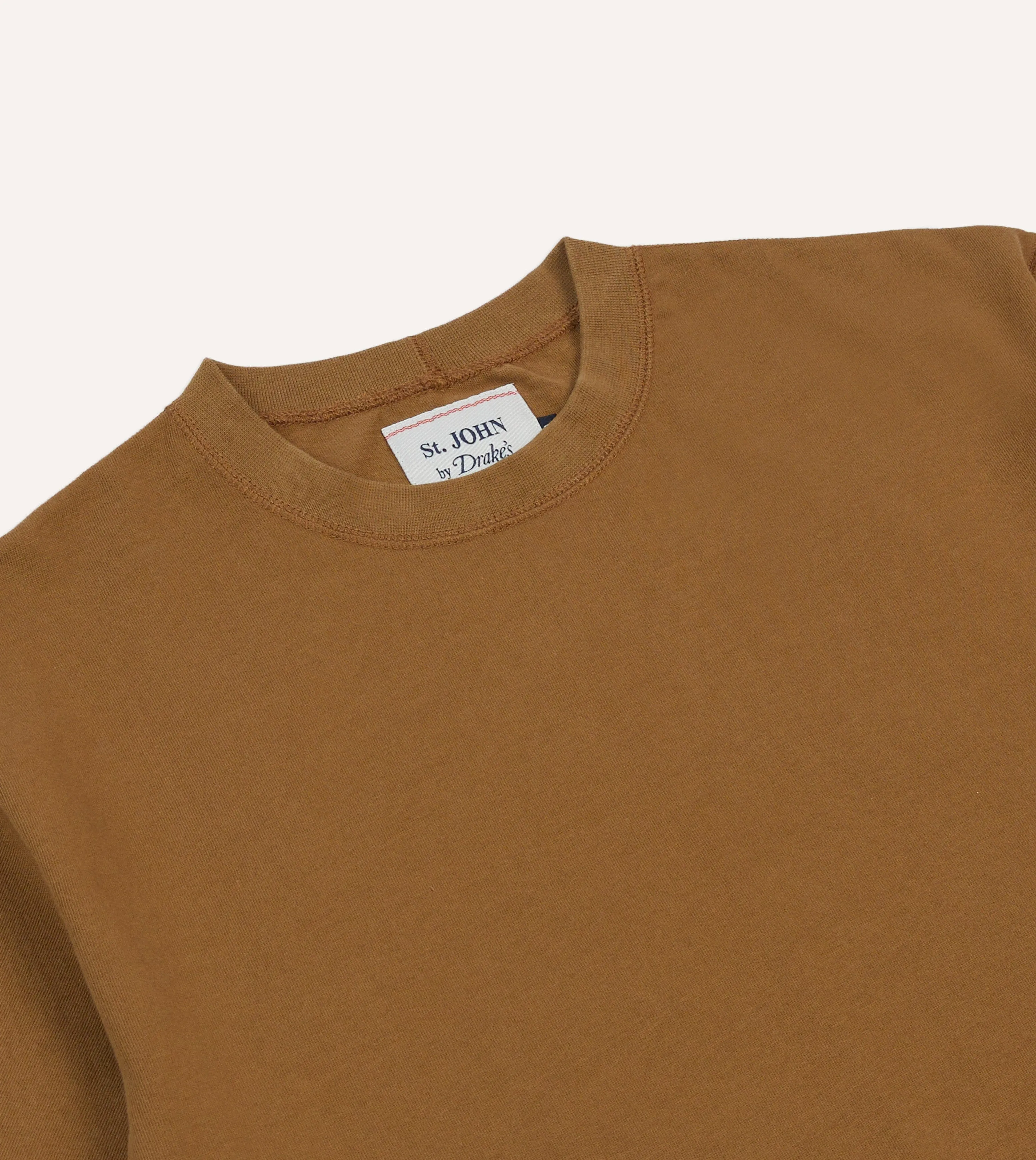 Casual Layering Wear Floral Print St. JOHN by Drake's Fig Print Tobacco Short-Sleeve Hiking T-Shirt