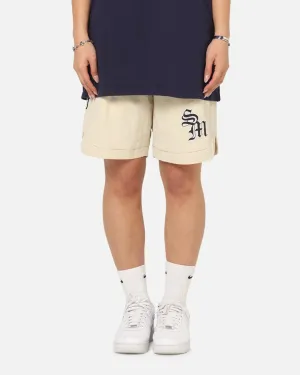 Saint Morta Gothic Monogram Nylon Shorts Dirty Blonde Personalized school outfit