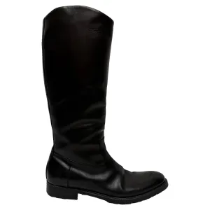 Dolce & Gabbana Riding Boots in Black Leather breathable insole Style Crisp