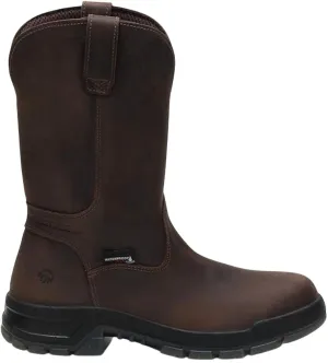 Plush Fit Men's Comp Toe Wellington Boot In Dark Brown