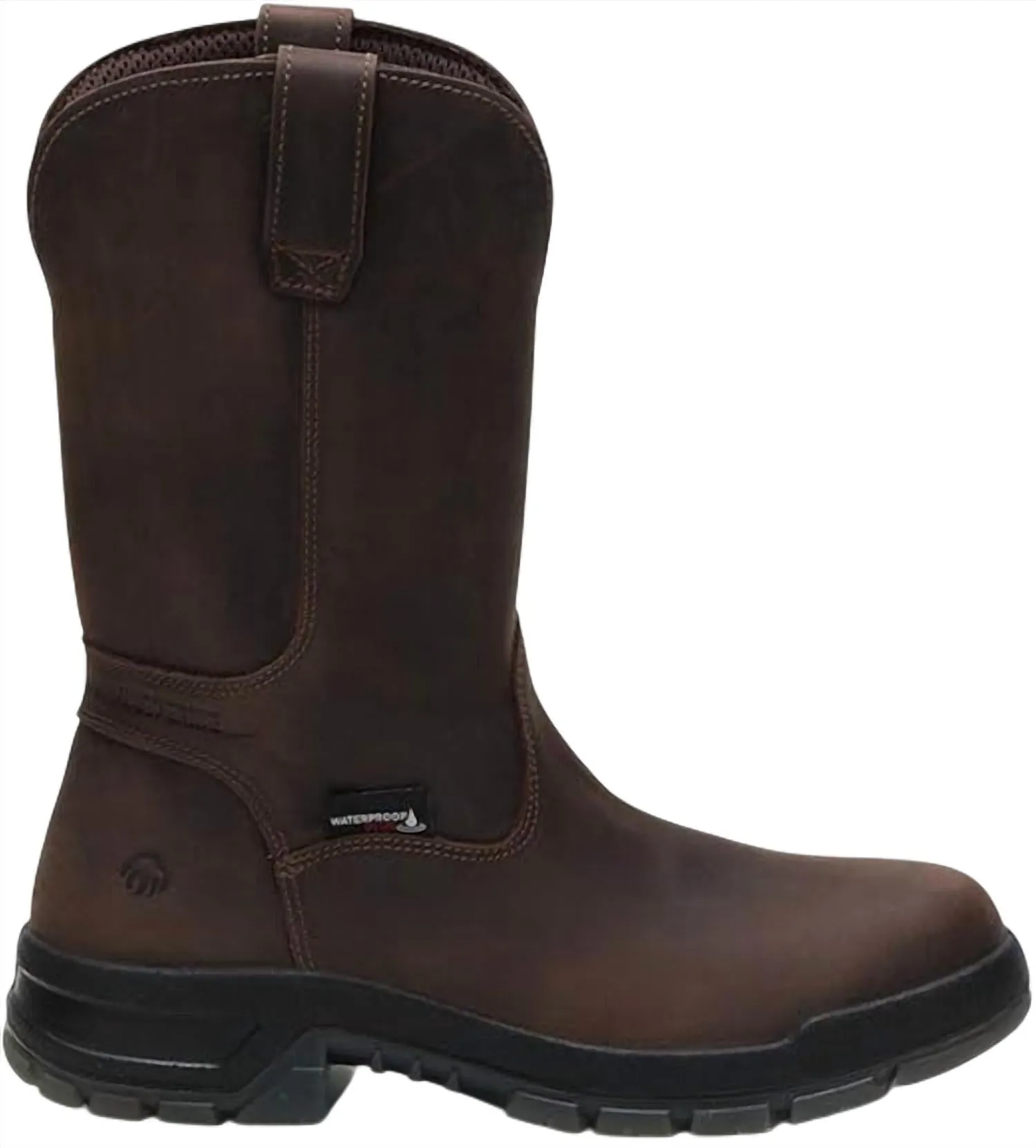 Plush Fit Men's Comp Toe Wellington Boot In Dark Brown