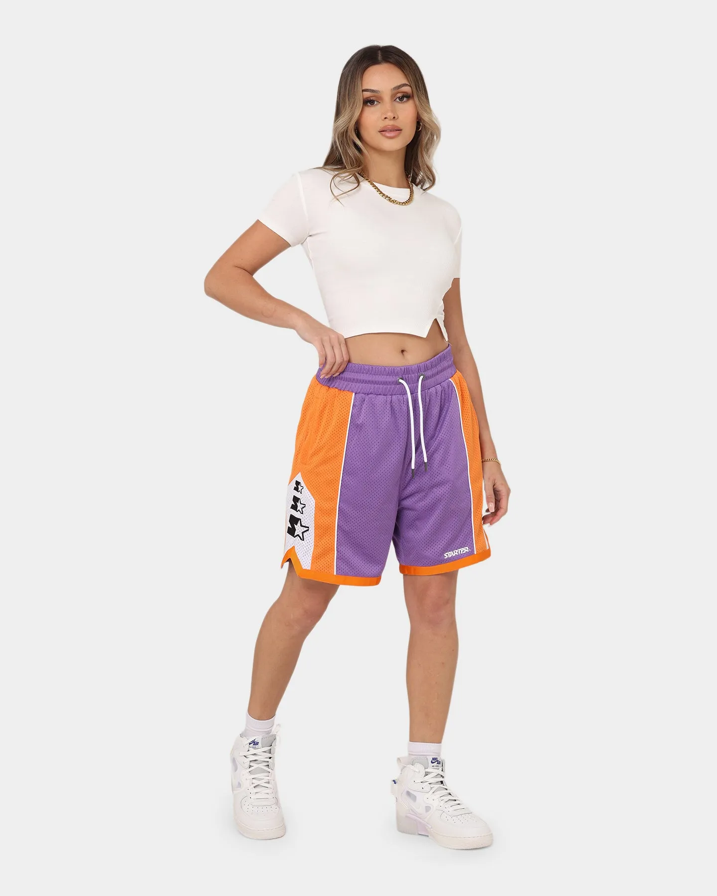 shrink-resistant Starter Downtown Basketball Shorts Purple