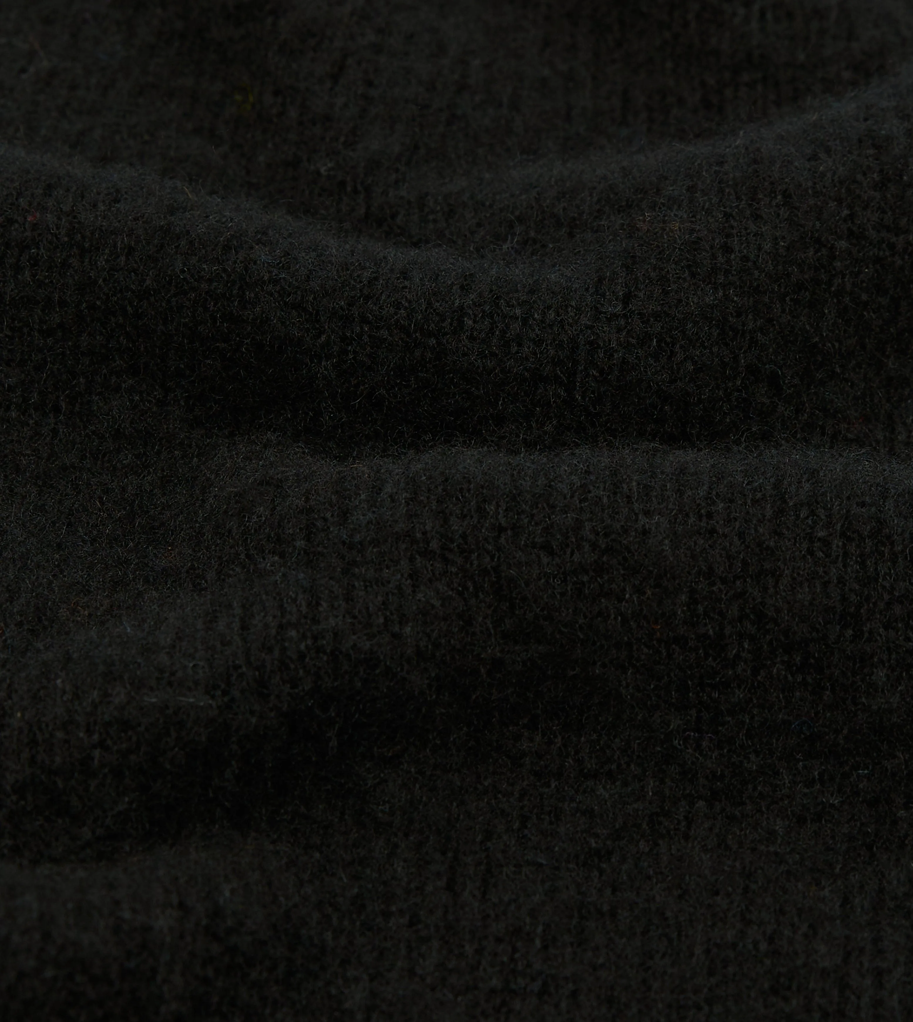 Black Brushed Shetland Crew Neck Jumper Breathable mesh