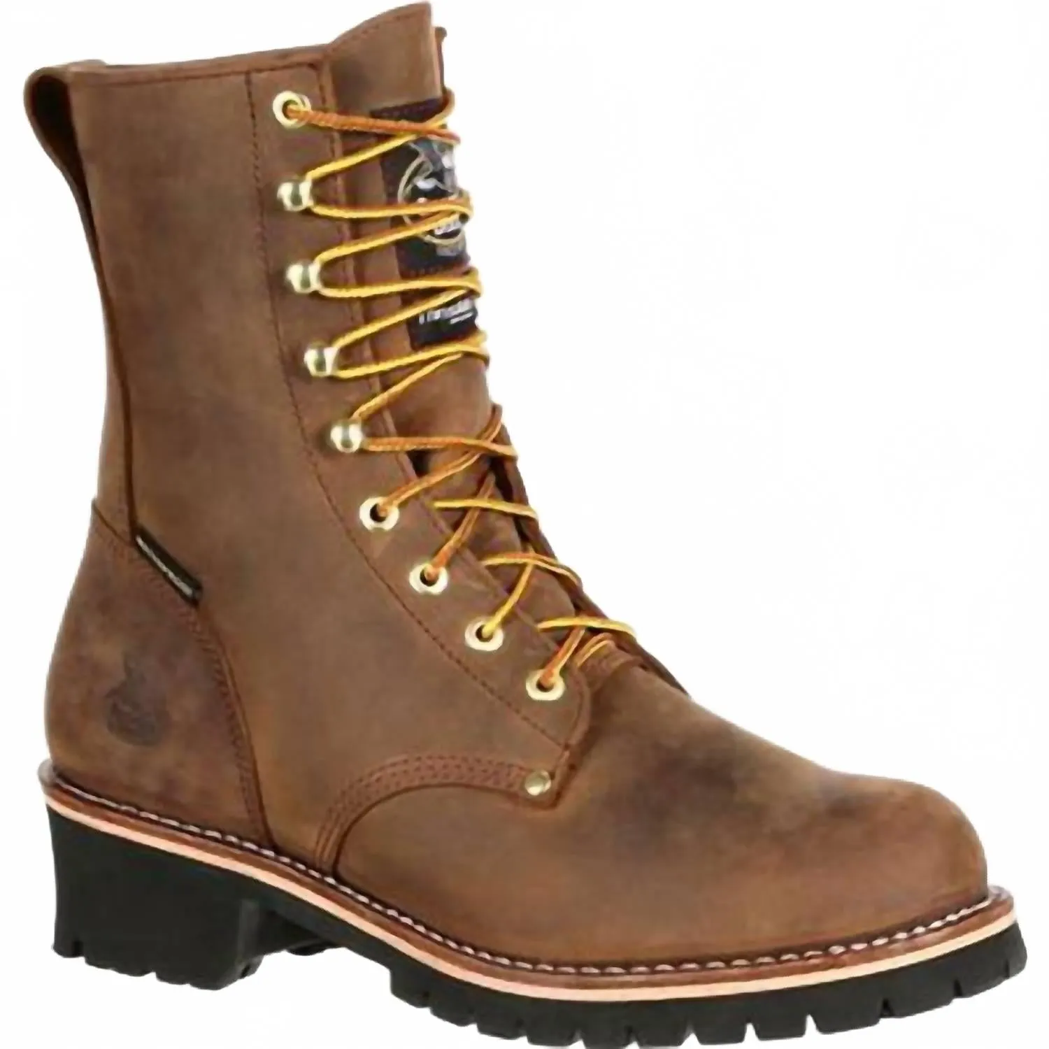Steel Toe Waterproof 400G Insulated Logger Work Boot In Brown Everyday Routine