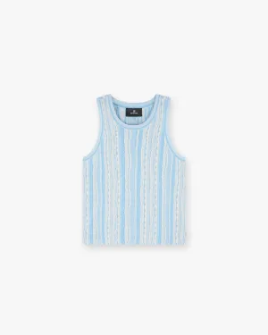 Fabric Softener Compatibility Chart MultiDirectional Stretch Mixed Knit Vest - Royal Blue