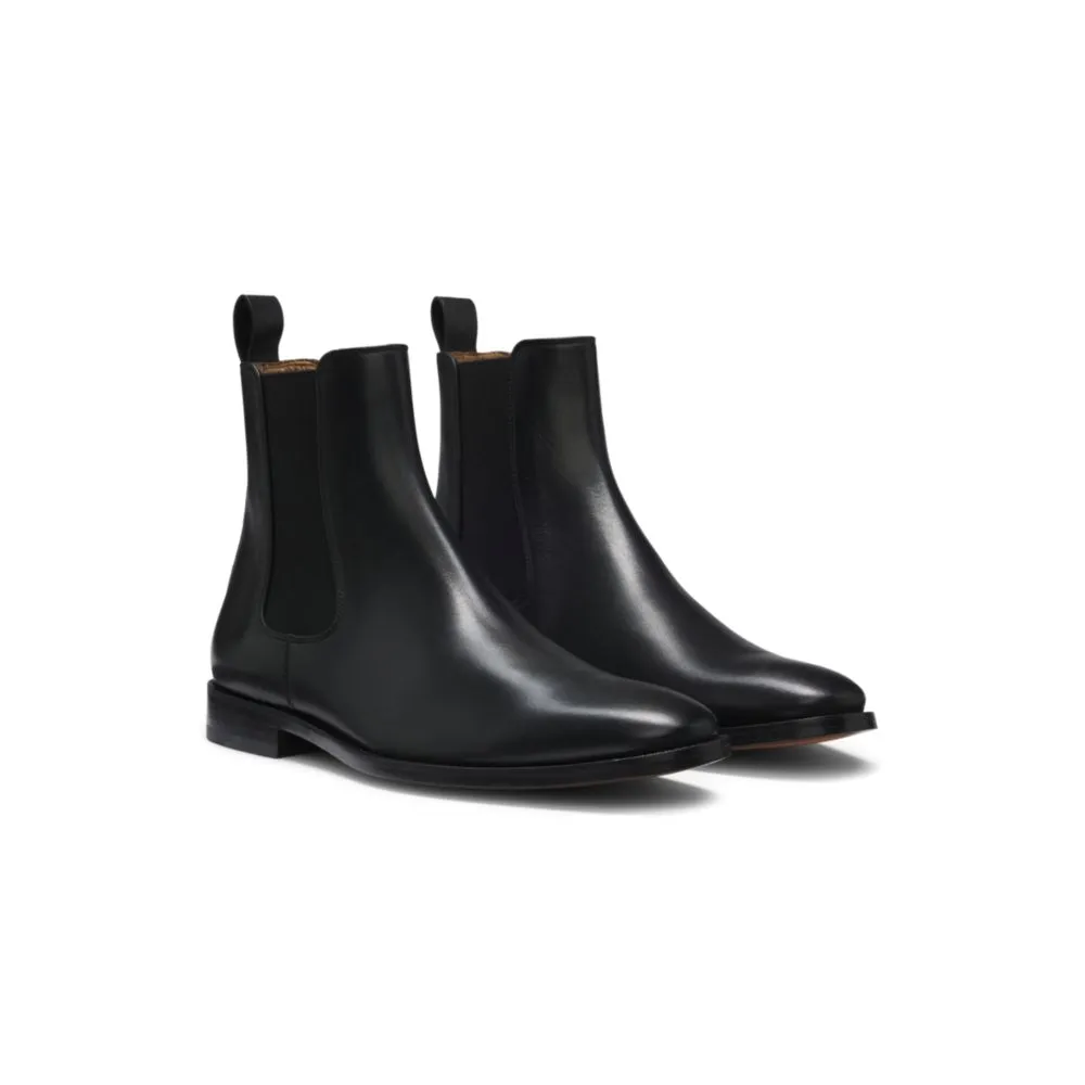 Beckham x  Leather Chelsea boots with elasticated panels French Edge