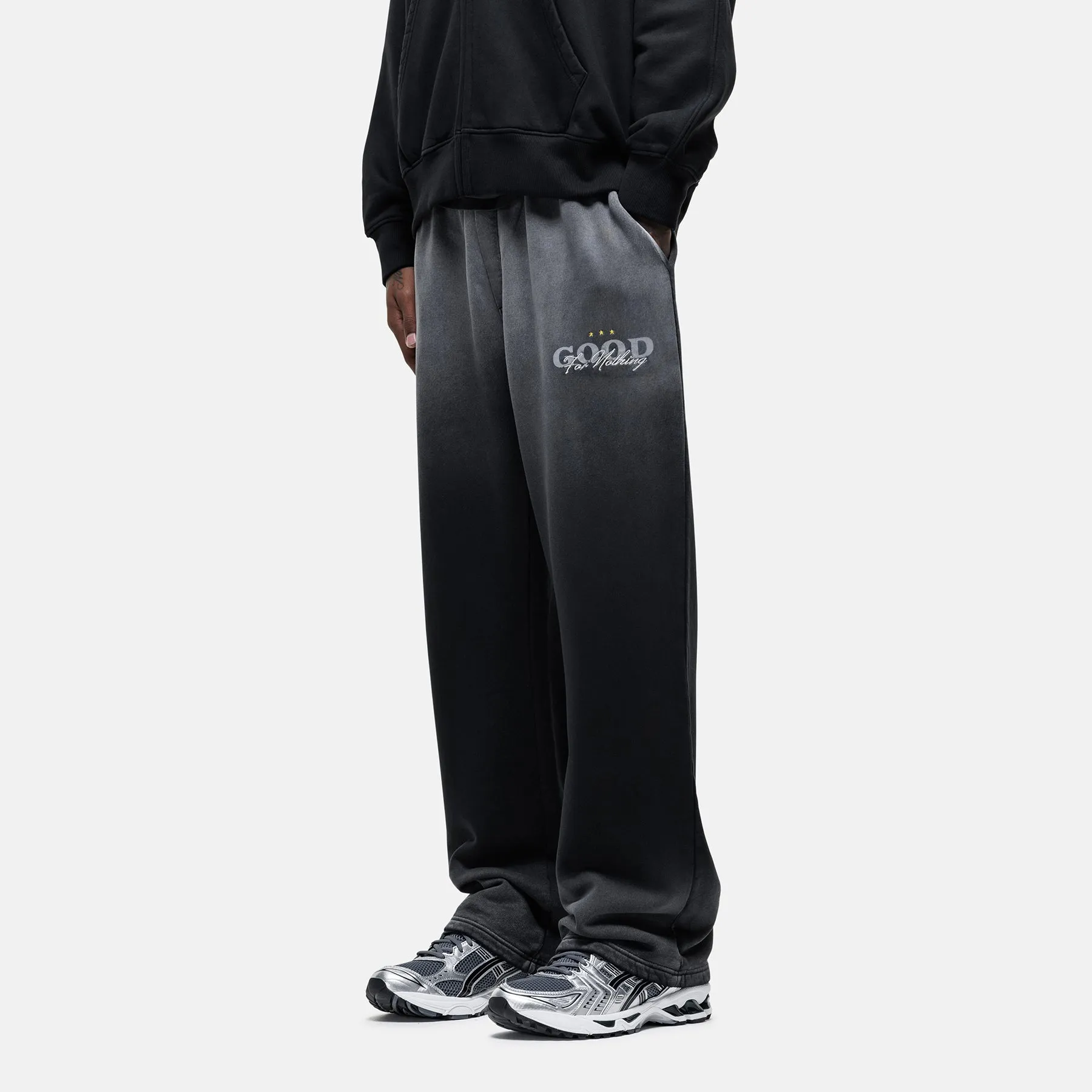 Relaxed Comfort Wear Alaska Gradient Black Sweatpants